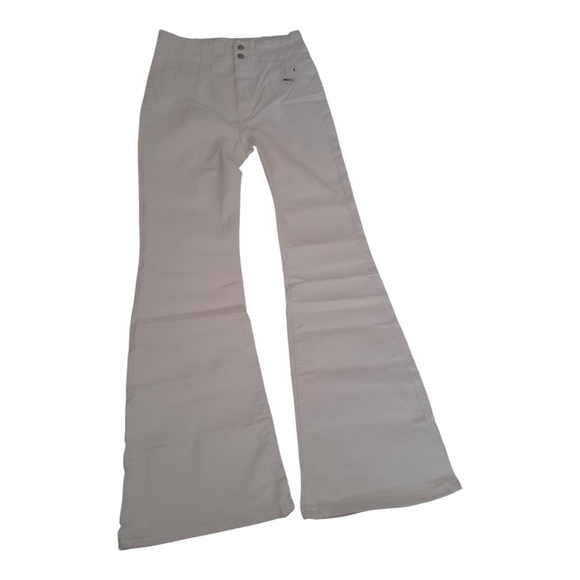 Free People Jayde High Rise Flare Leg Jeans / Pure White Size 31 - Picture 13 of 15